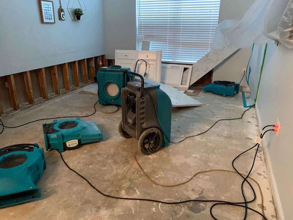 Dehumidifier in flood-cut room for Water Extraction & Removal in East Lake-Orient Park